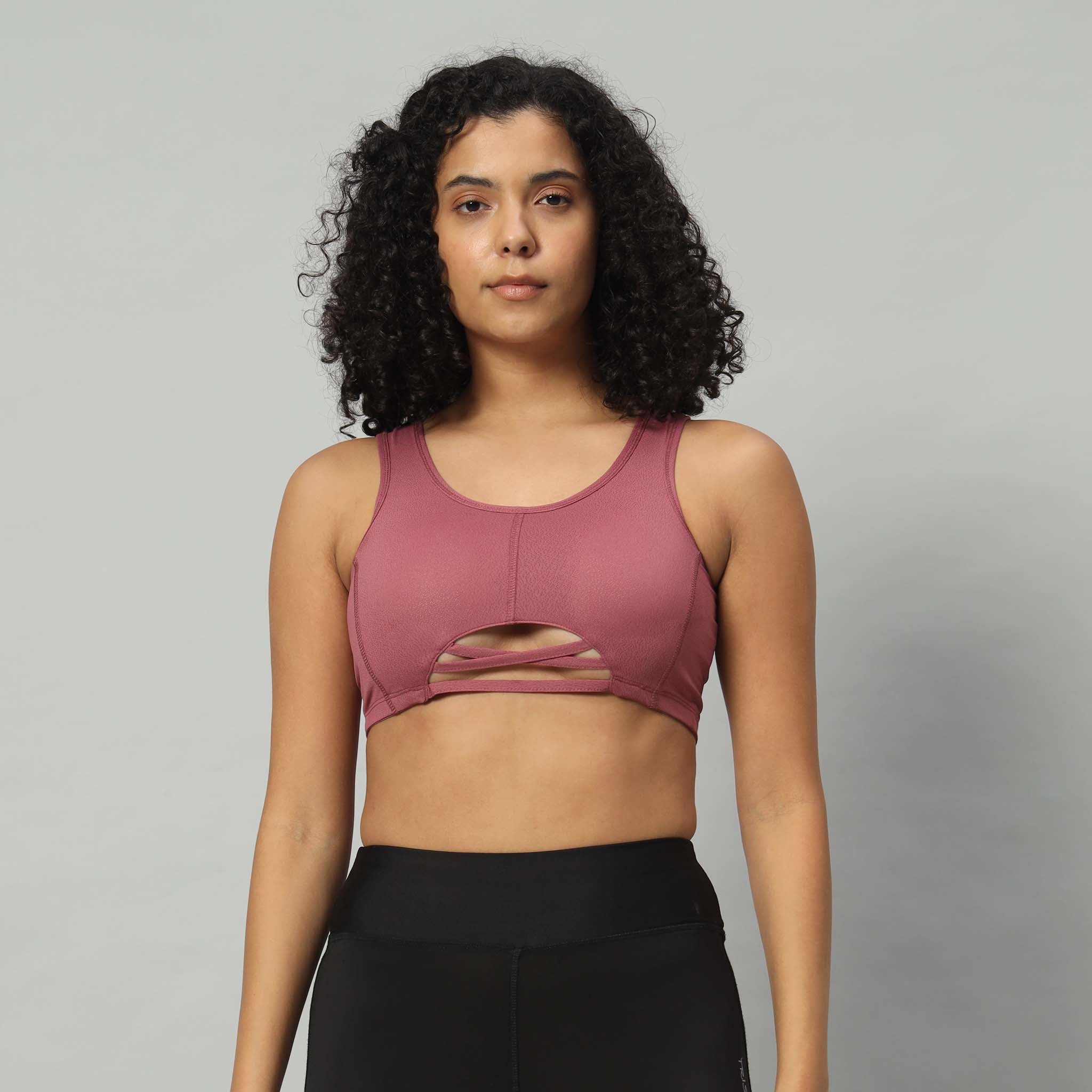 Dry Fit Bra Top with Criss Cross Front