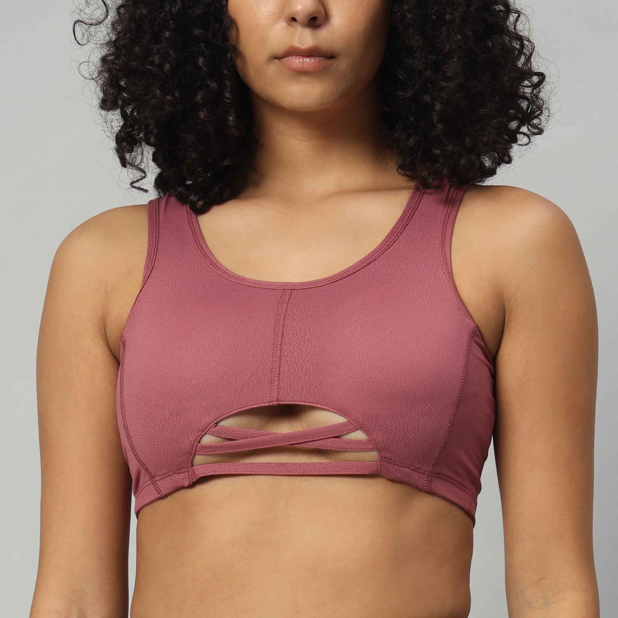 Dry Fit Bra Top with Criss Cross Front