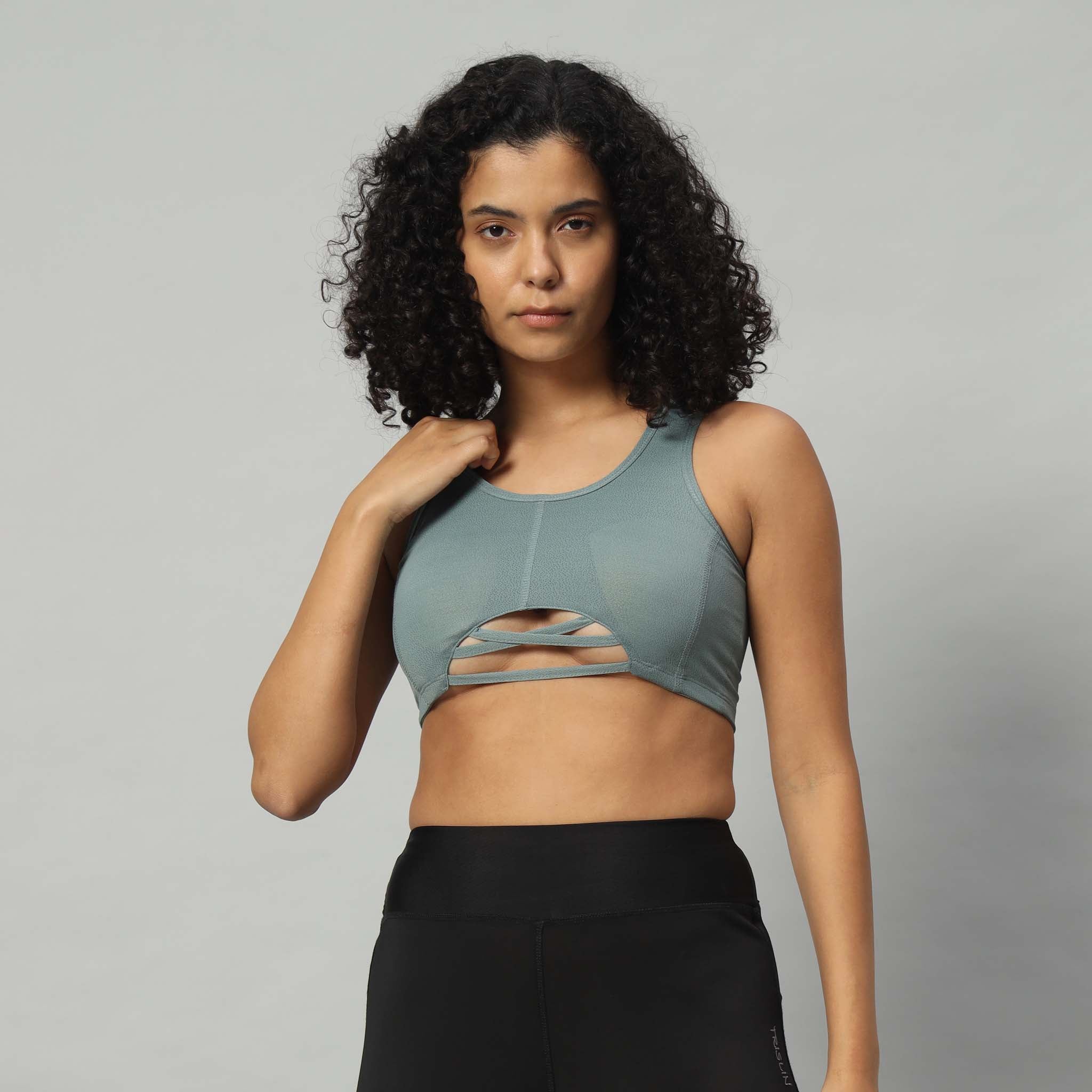 Dry Fit Bra Top with Criss Cross Front