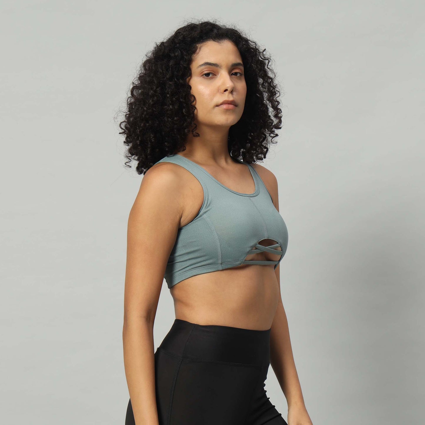 Dry Fit Bra Top with Criss Cross Front