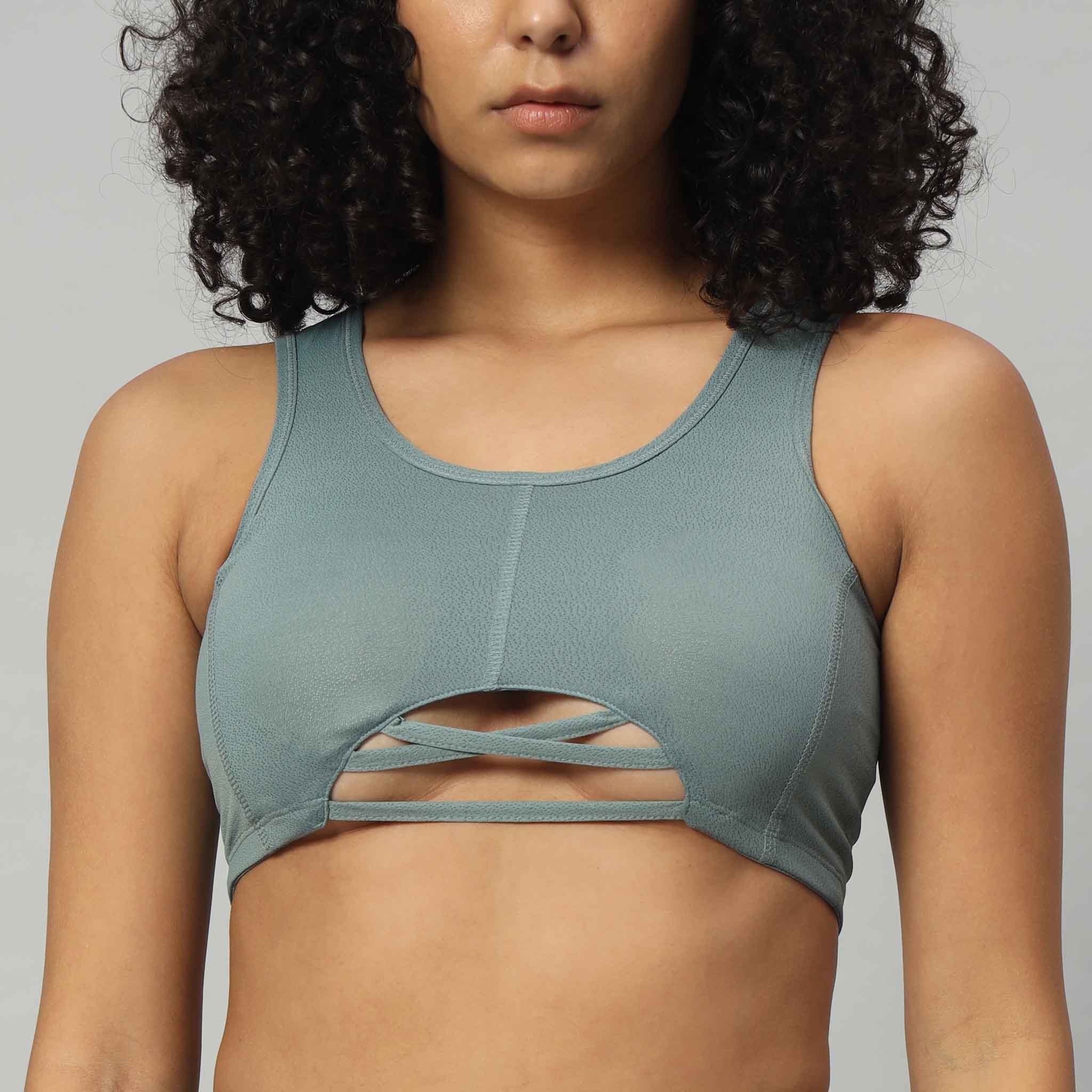Dry Fit Bra Top with Criss Cross Front
