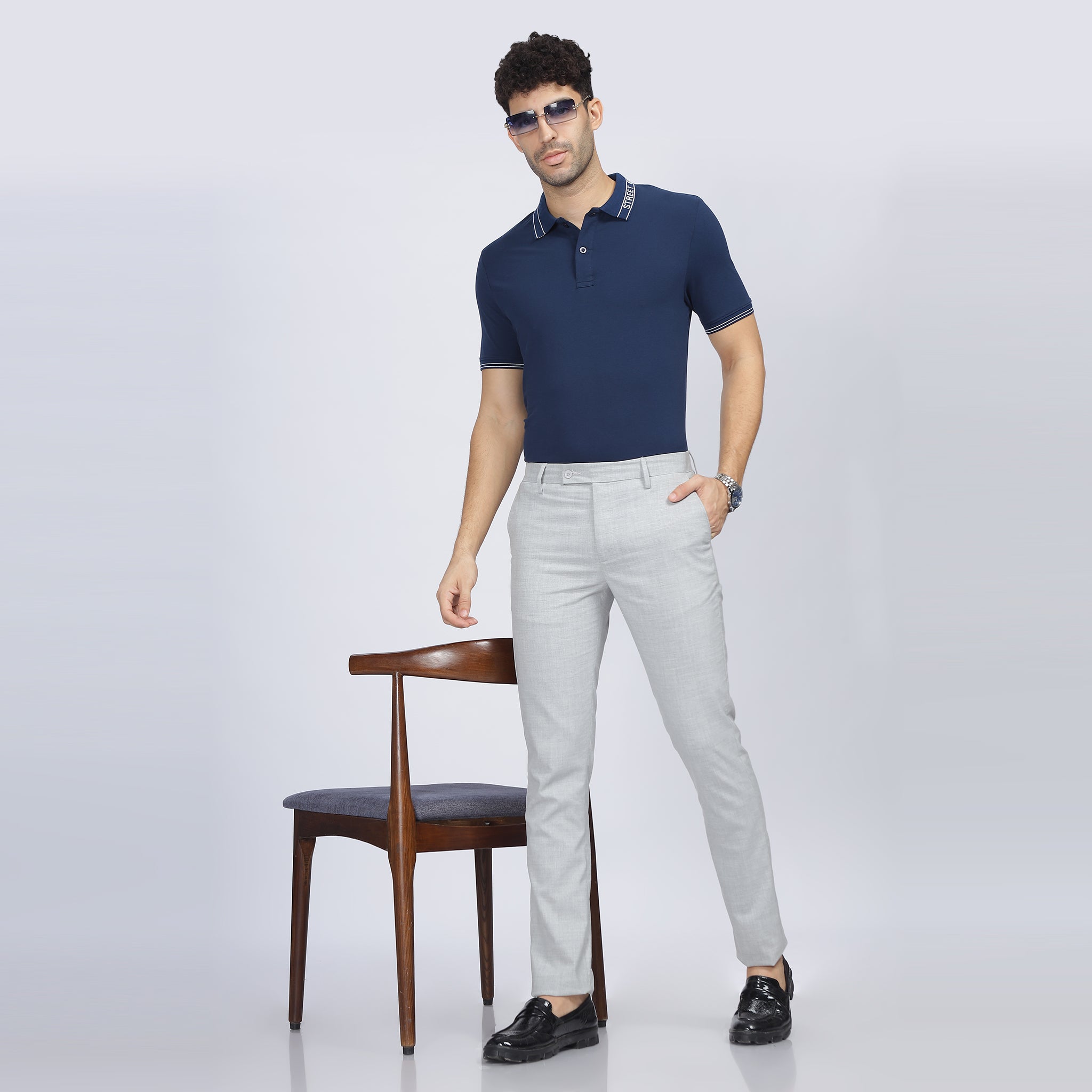 Mens Collar Tshirt - Street82 Knitted Collar