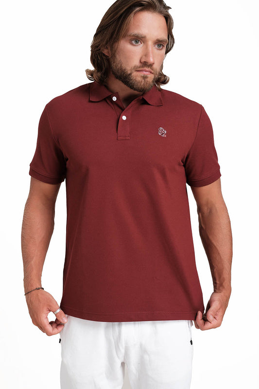 Polo Cordovan T-shirts with Front Embroidery, Solid pique fabric