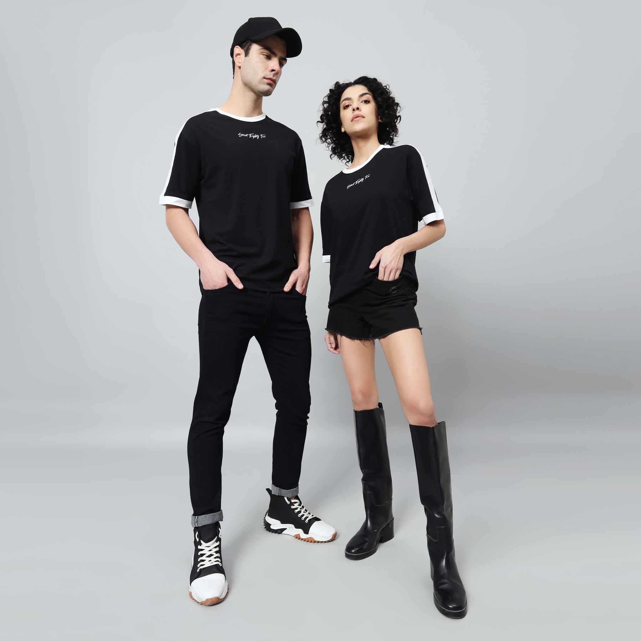 Oversize Contrast Ringer T-shirt
