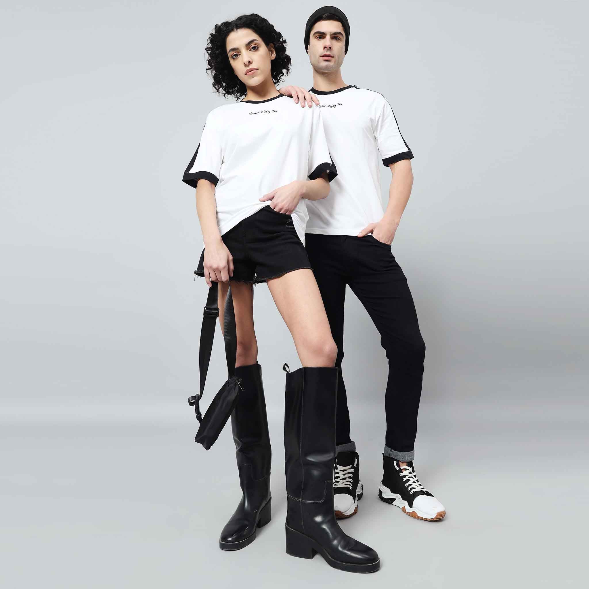 Oversize Contrast Ringer T-shirt