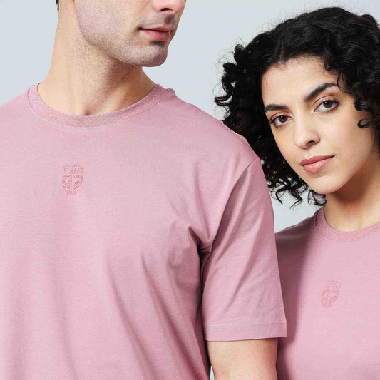 Pastel Colour Oversize waterbase Neck Print T-shirts