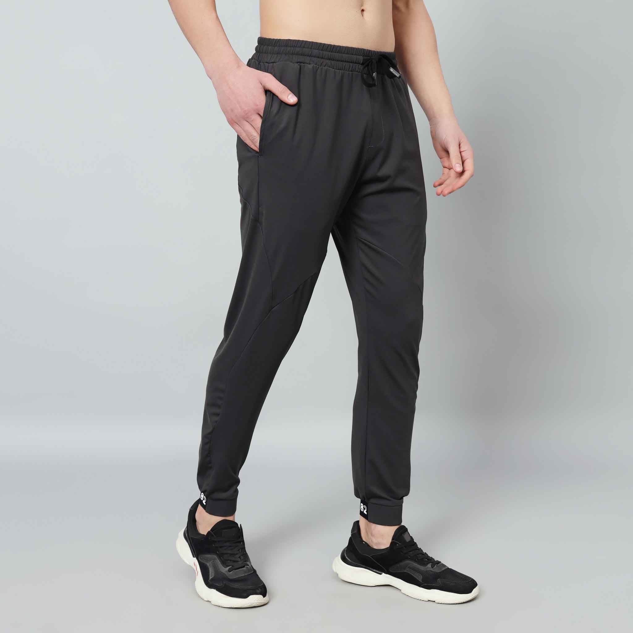 Gents Track Pants with Rear Zipper Pocket and Logo print in cuff