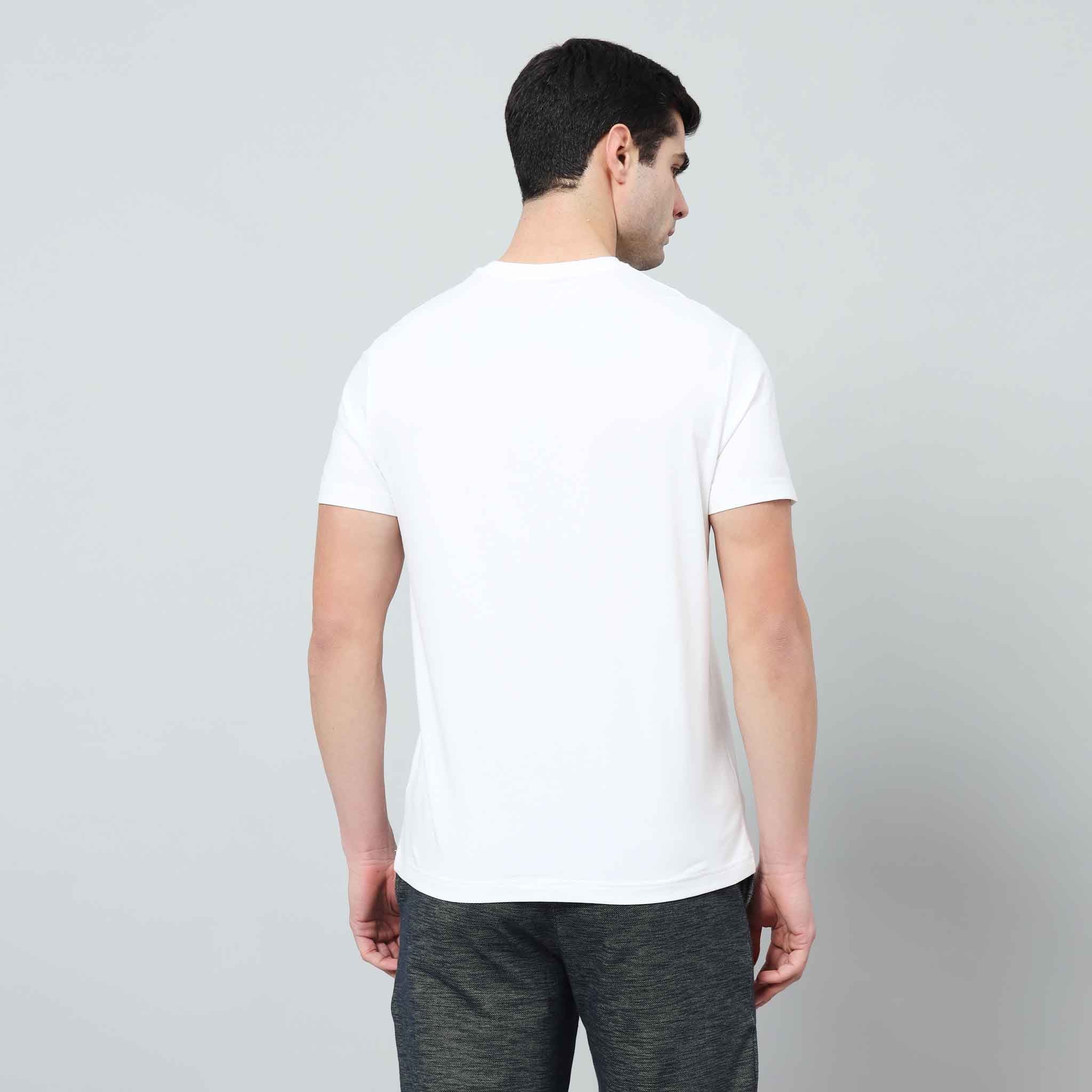 Regular Fit Crew Neck T-Shirt - Street82 Wording with Background Print