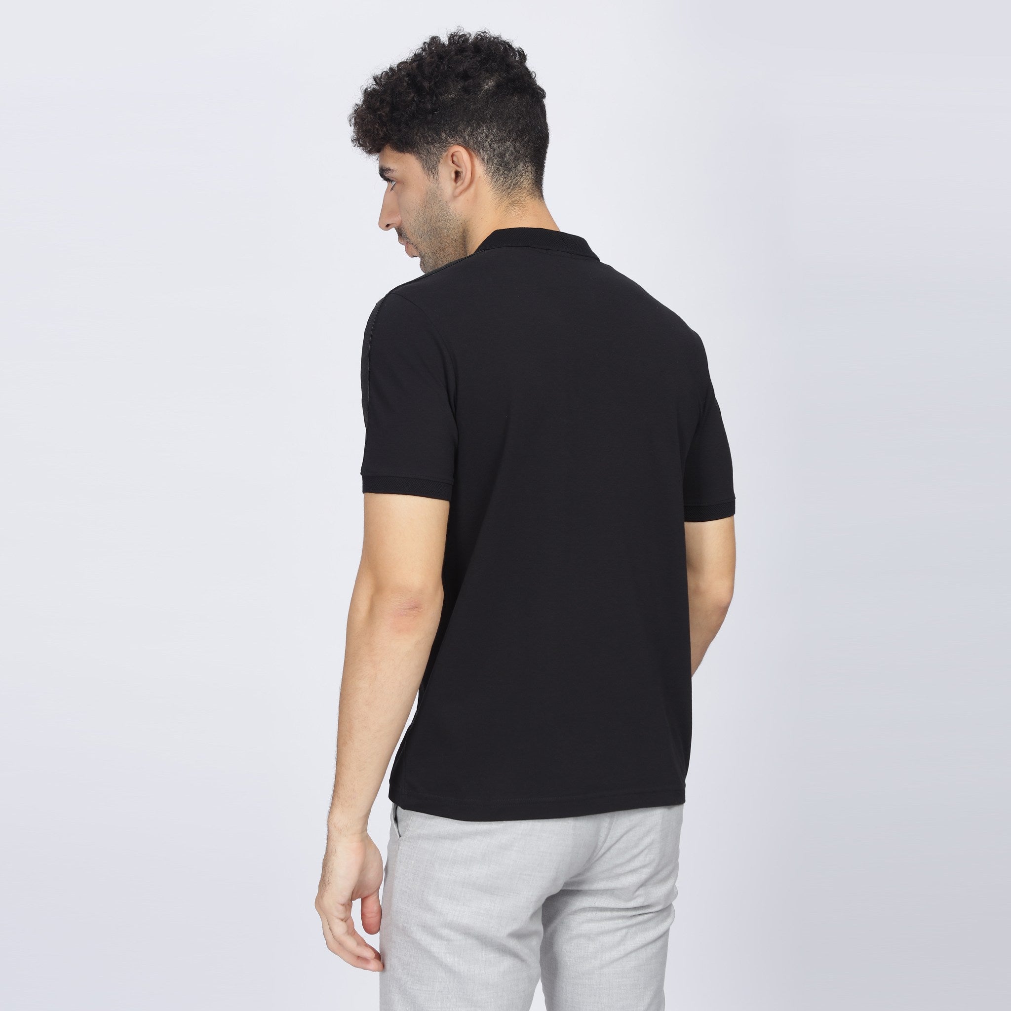 Mens Polo Collar T-shirt with Street82 band Attached