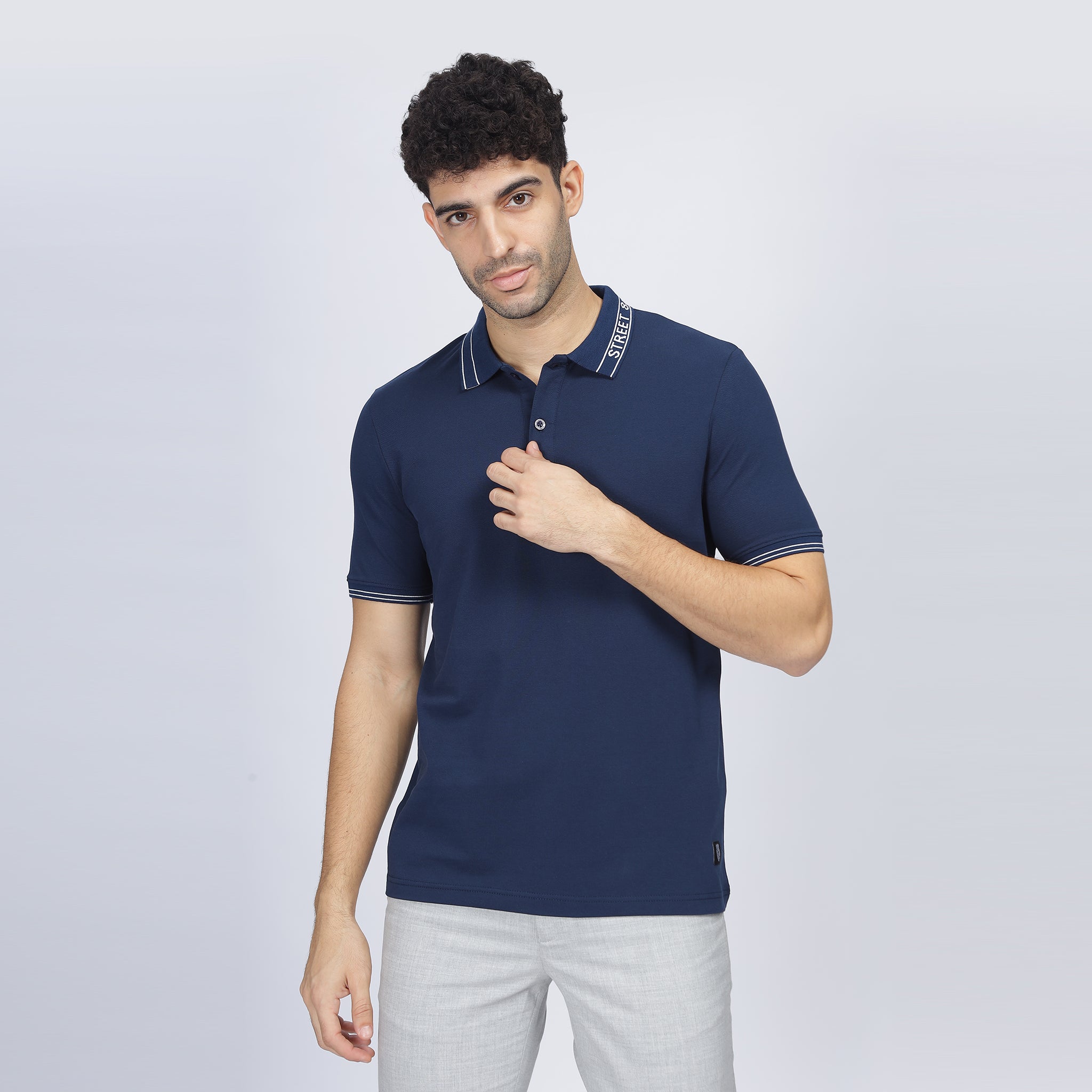 Mens Collar Tshirt - Street82 Knitted Collar