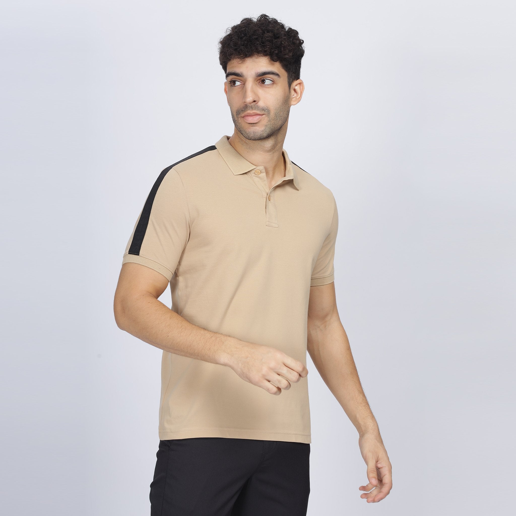 Mens Polo Collar T-shirt with Street82 band Attached