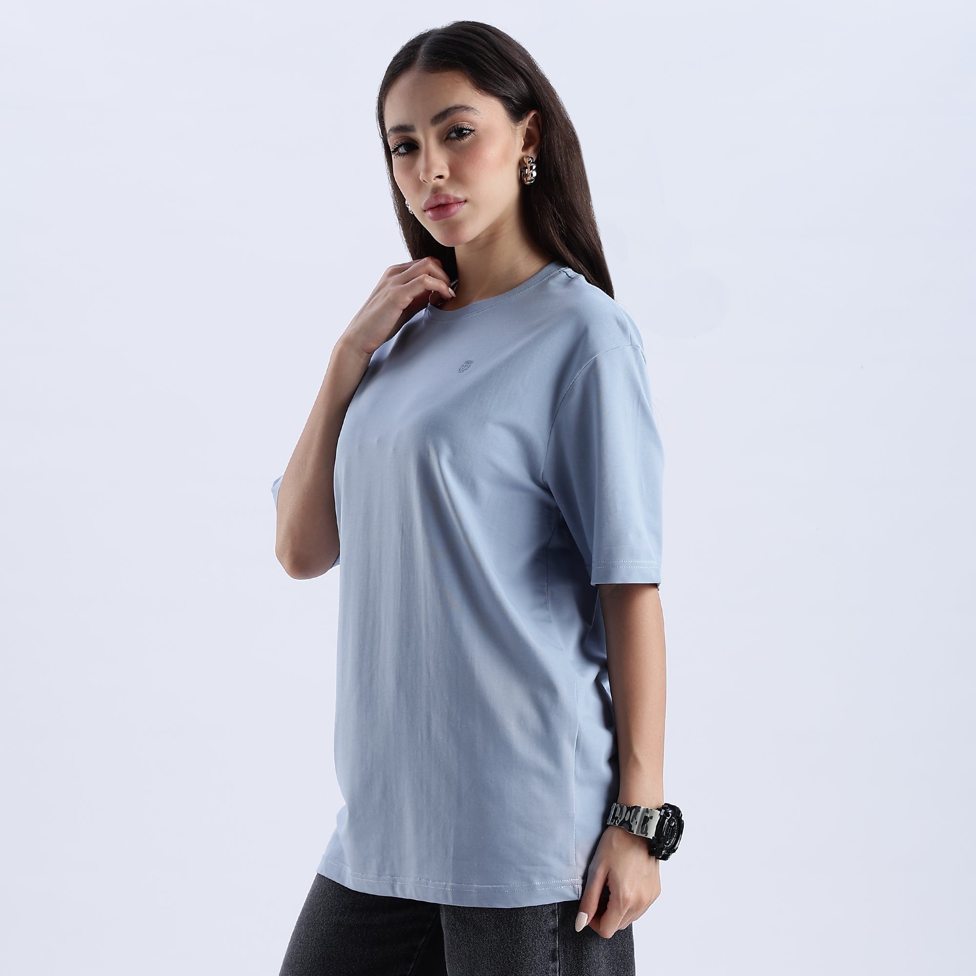 Plain Ashley Blue Oversized essential t-shirt