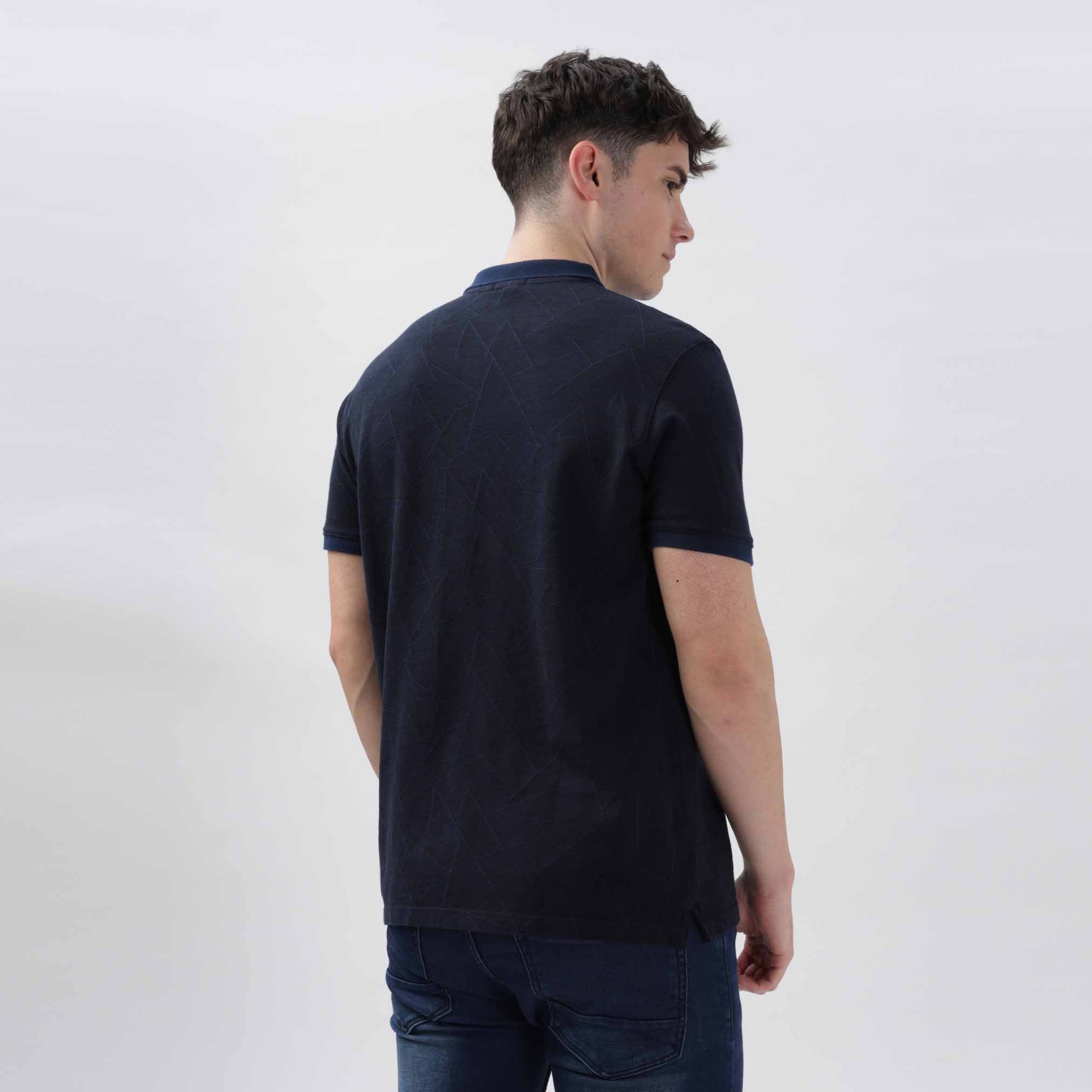 Polygon Pattern Polo Regular fit T shirt