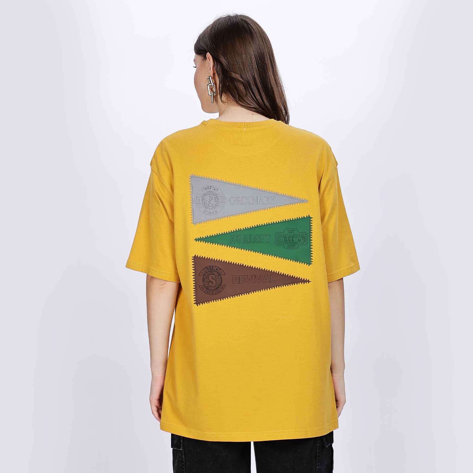 Street82 Unisex Applique Badge Oversize T-shirt