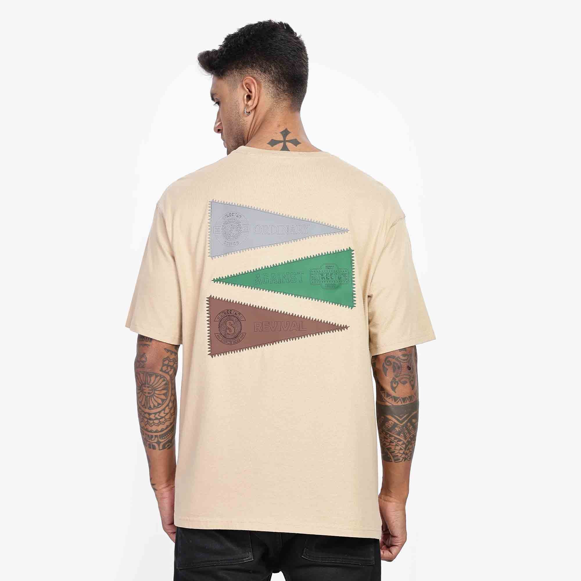 Street82 Unisex Applique Badge Oversize T-shirt