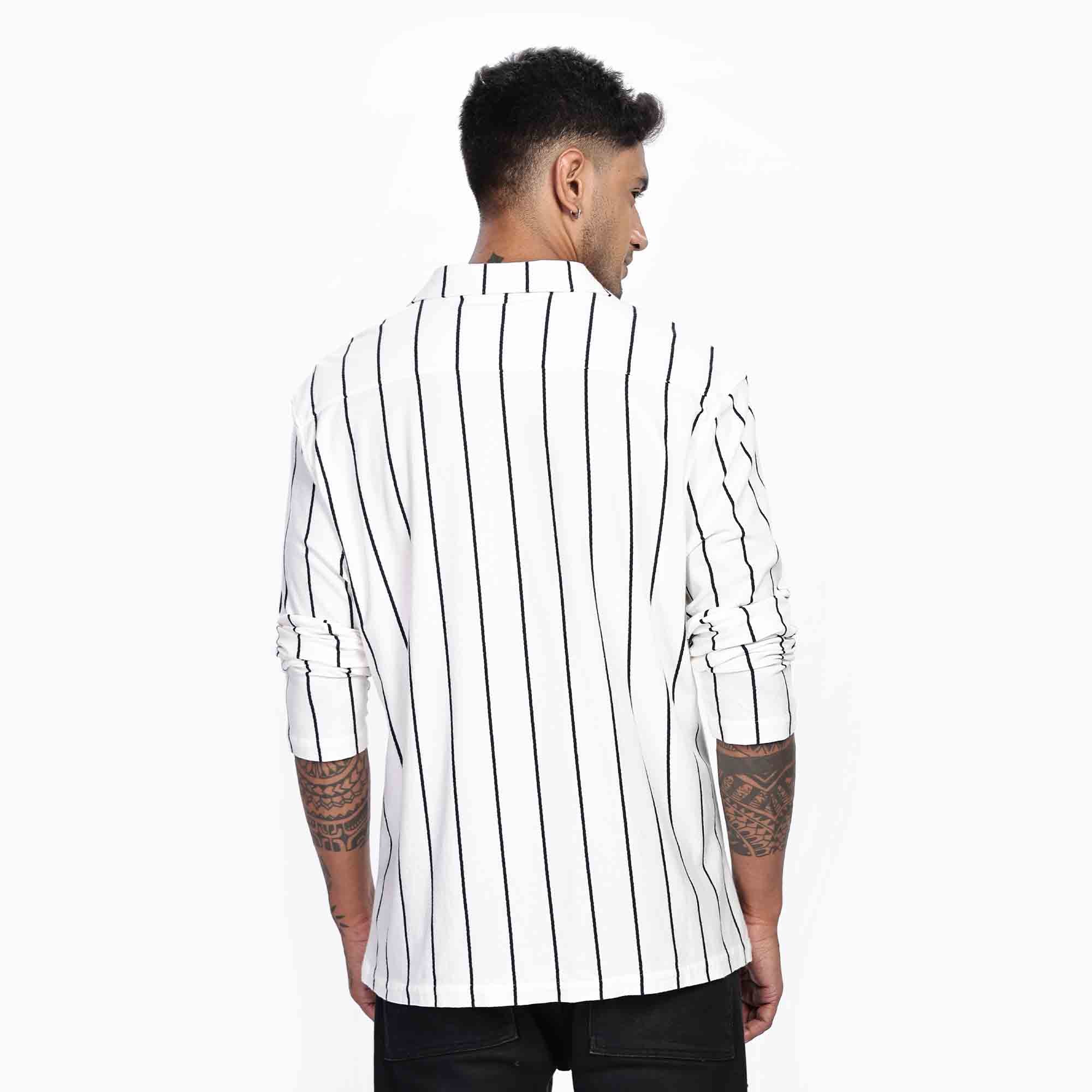 Cuban Collar Long sleeve Oversize Shirt