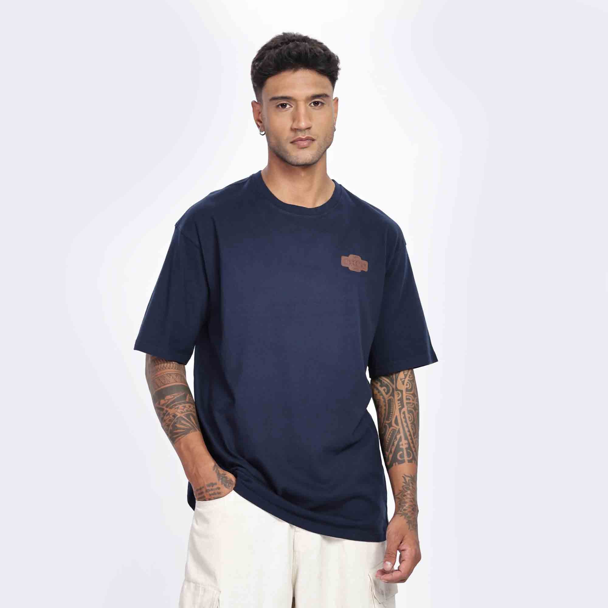 Street82 Unisex Applique Badge Oversize T-shirt