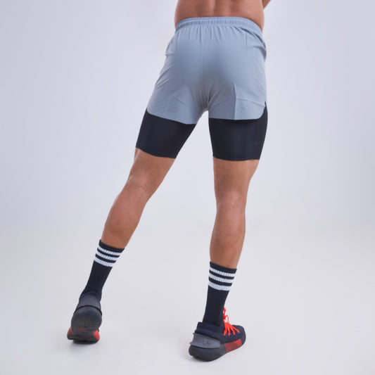 Mens squat shorts with laser holes