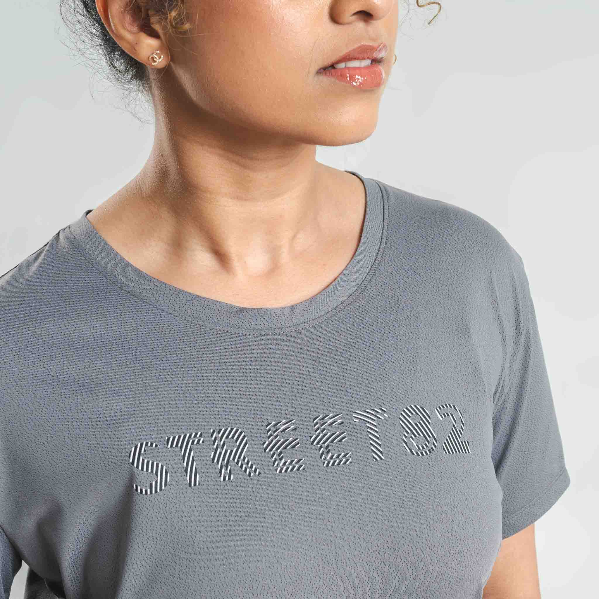 Dry-fit Ladies Blouse Text Logo Large print
