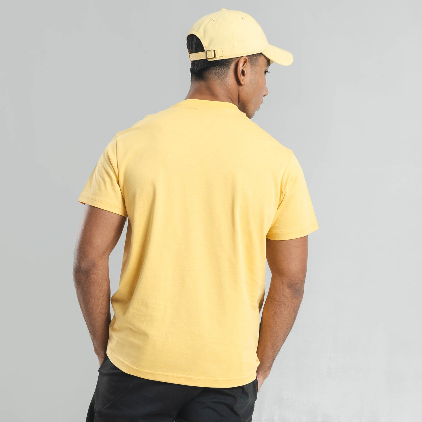Plain Mustard Yellow crew neck essential t-shirt