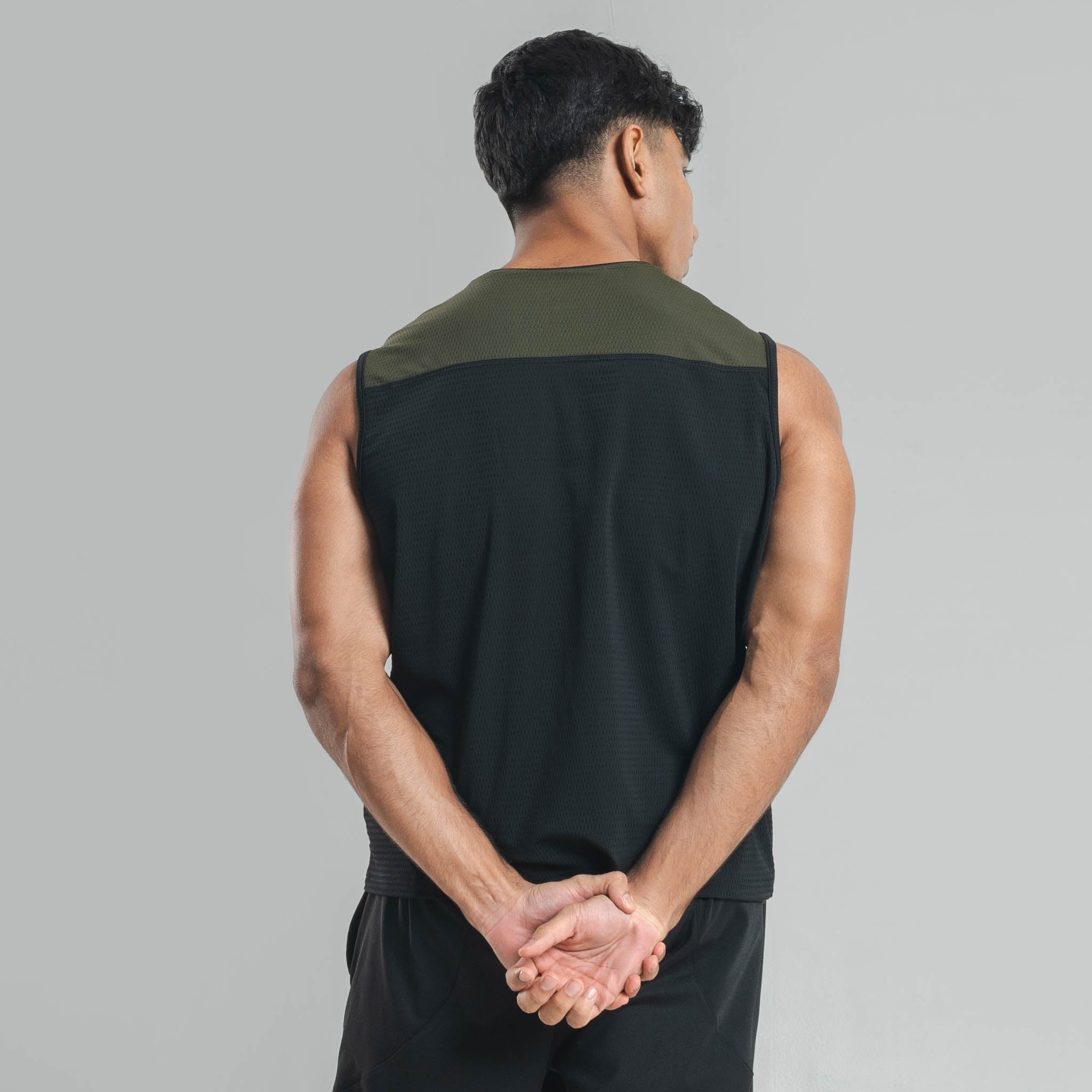 Gents Arm Cut T-shirt, Back Shoulder Contrast