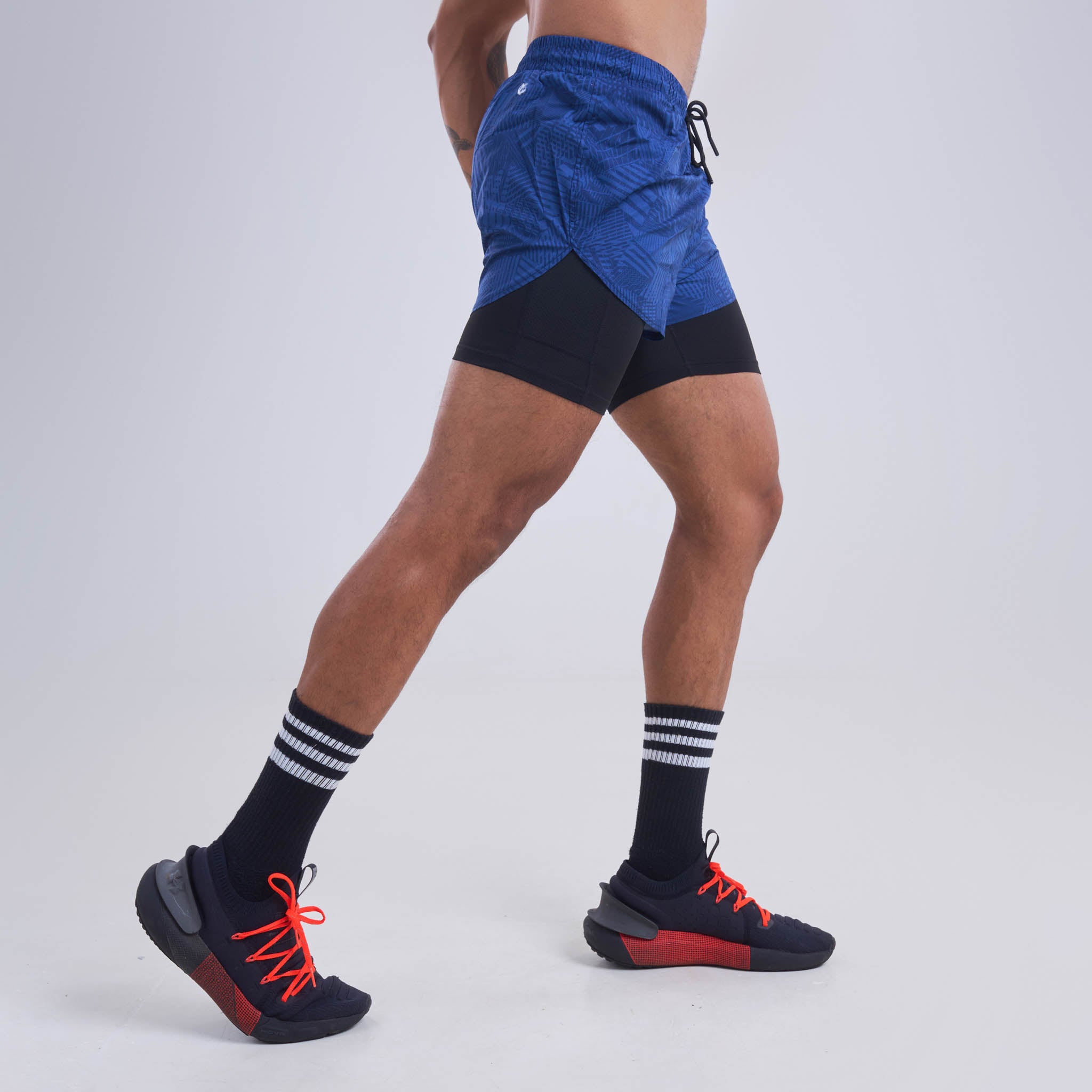 Mens Sports Shorts with Reflective Logo