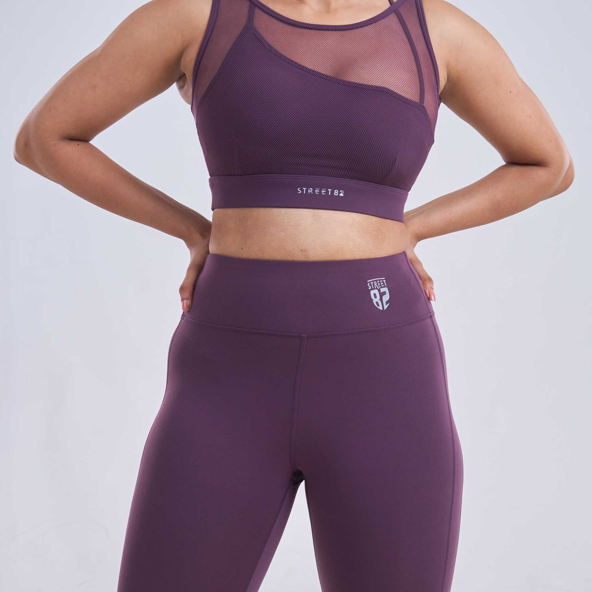 Ladies Yoga Sports Mesh Bra
dark purple variant.
