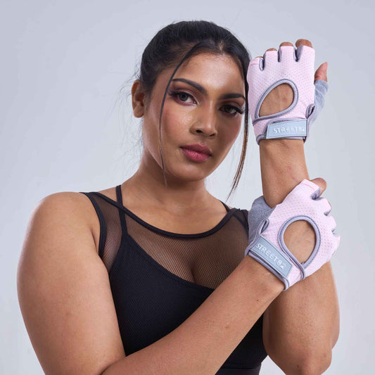 Fitness Half Finger Sports Gloves for Women, Coloured Back of Palm