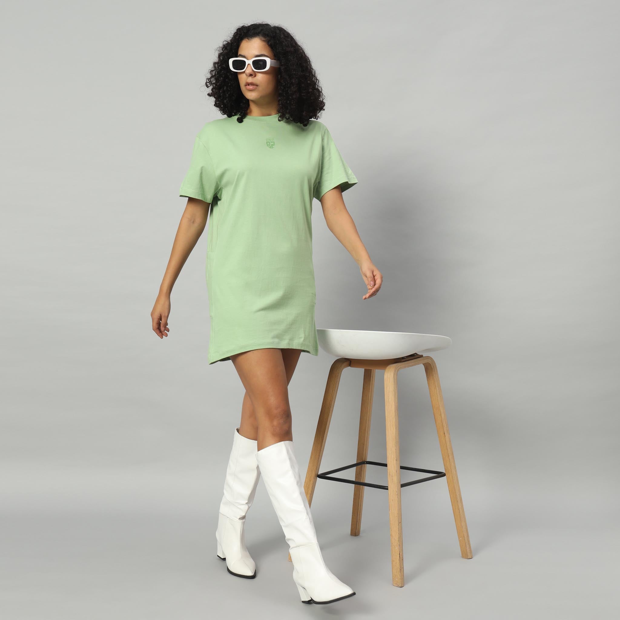 Ladies T-shirt Dress with Pockets