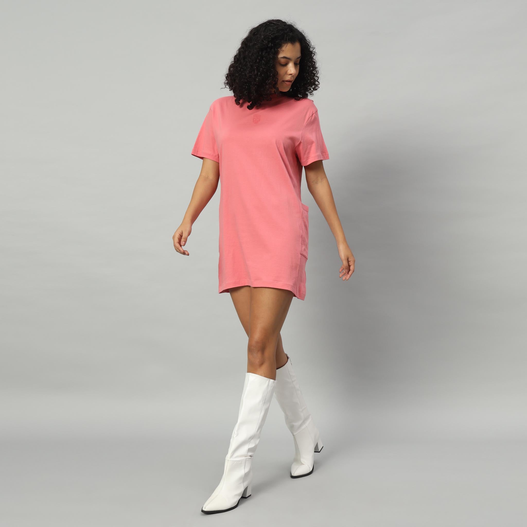 Ladies T-shirt Dress with Pockets