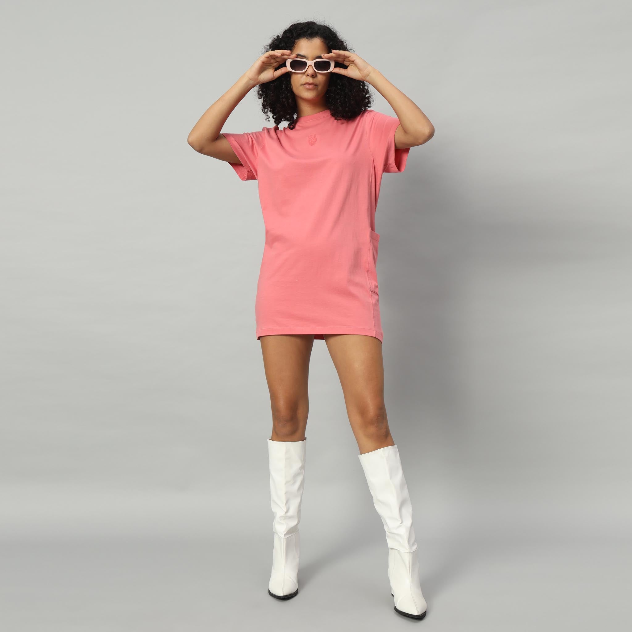 Ladies T-shirt Dress with Pockets