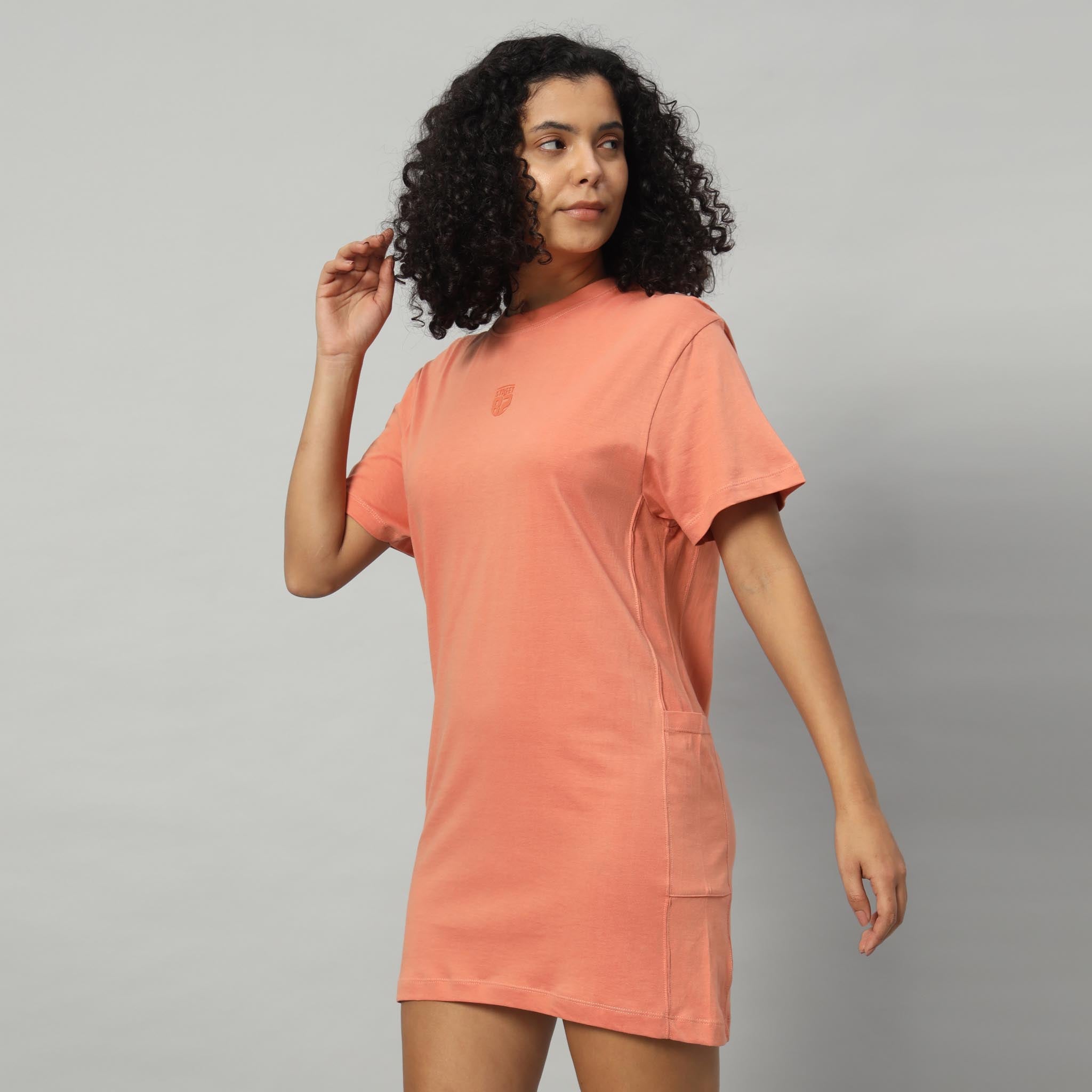 Ladies T-shirt Dress with Pockets