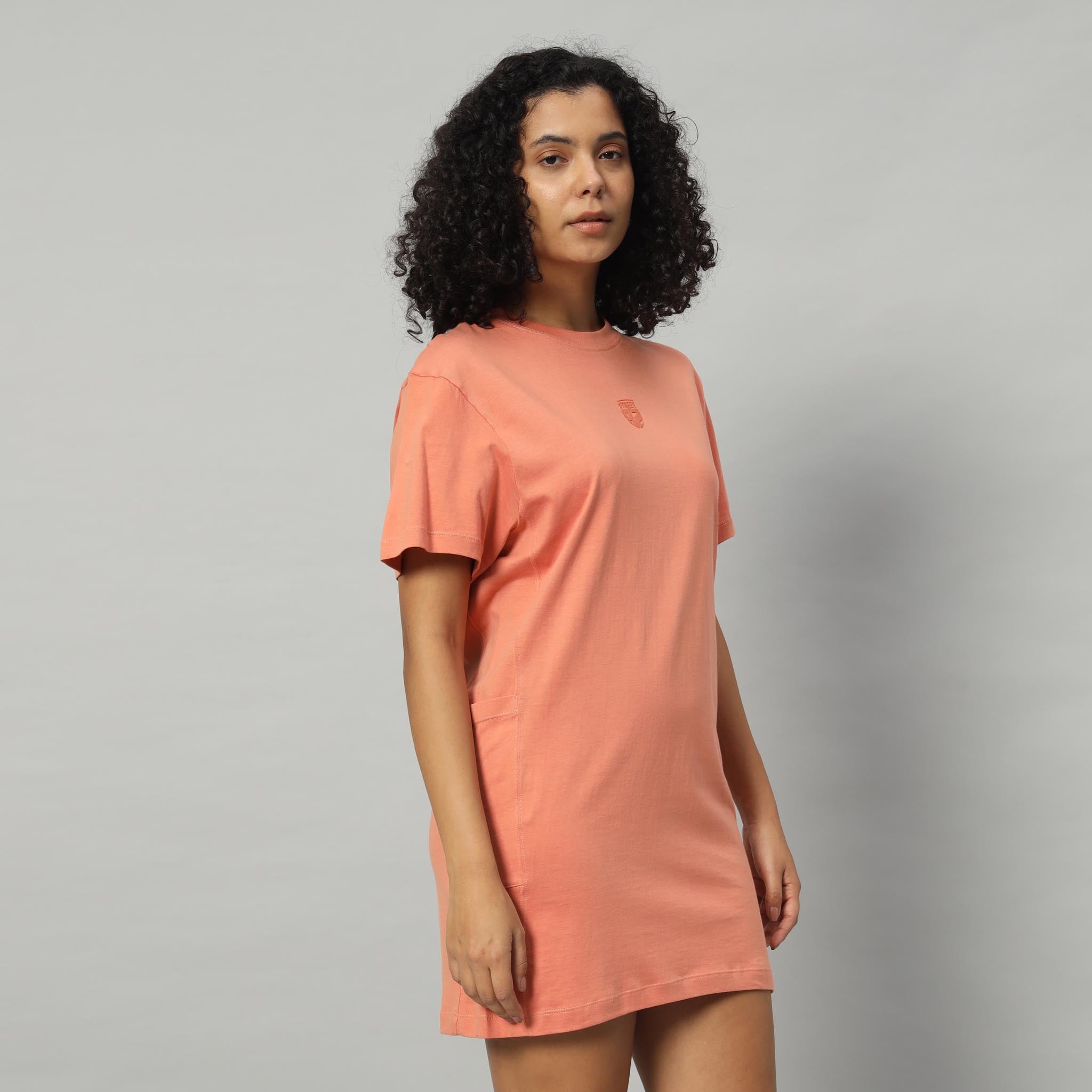 Ladies T-shirt Dress with Pockets