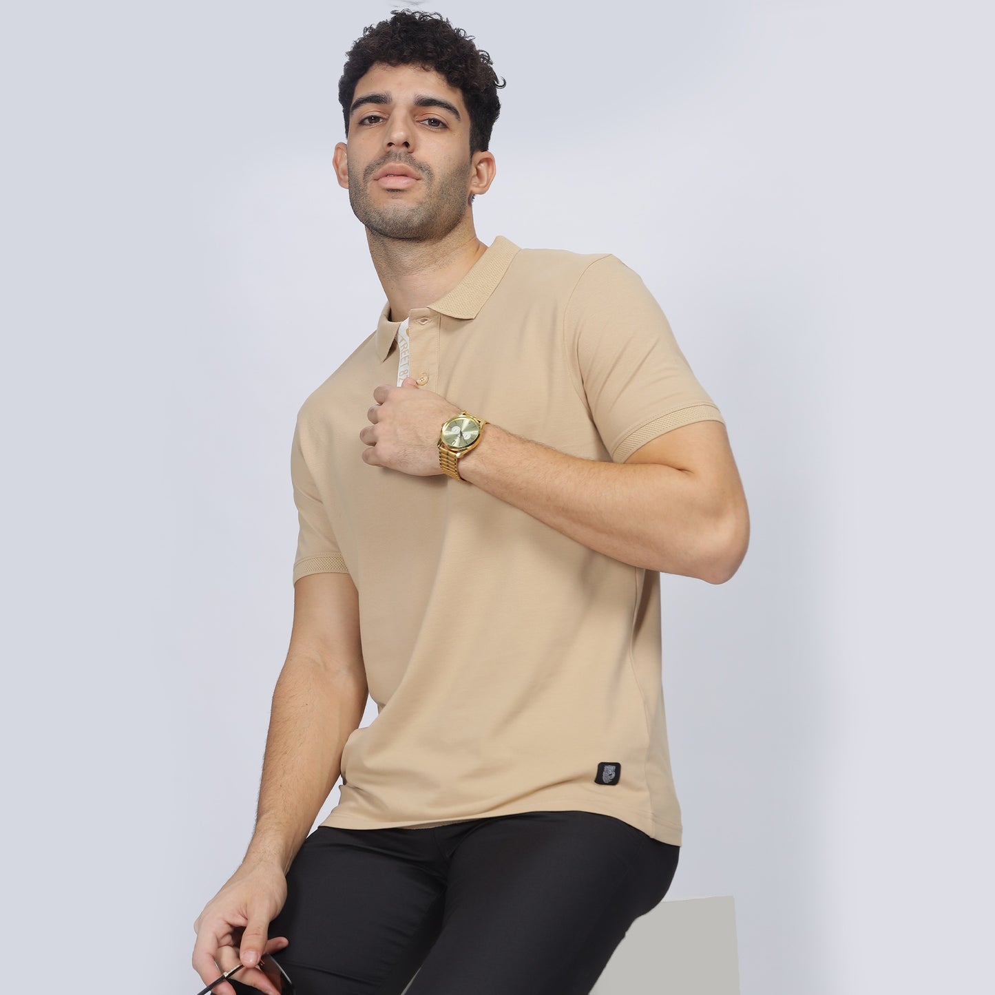 Mens Polo Collar T-shirt - Street82 Print on Placket