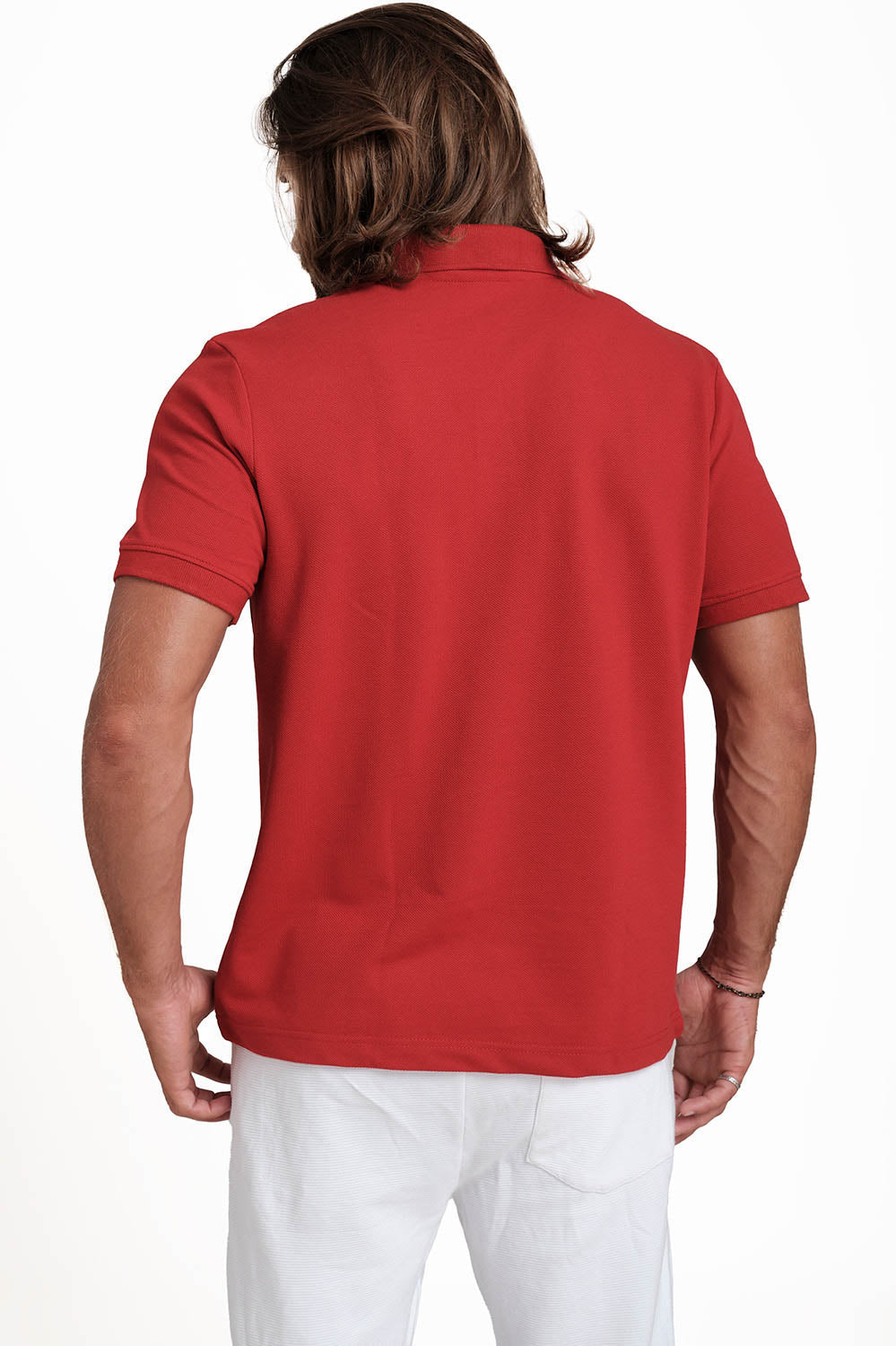 Polo RED T-shirts with Front Embroidery, Solid pique fabric