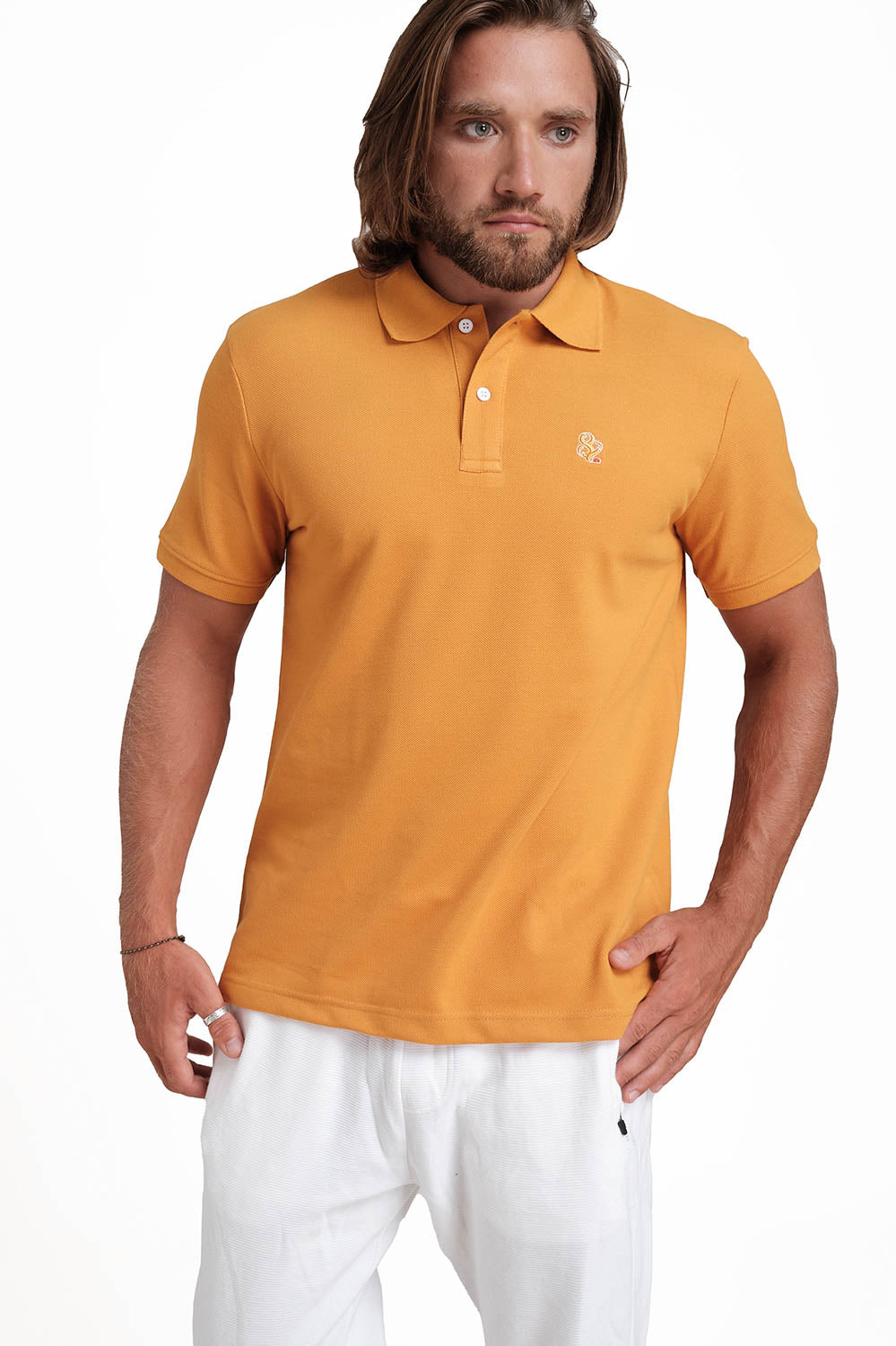 Polo Gold T-Shirts With Front Embroidery, Solid Pique Fabric