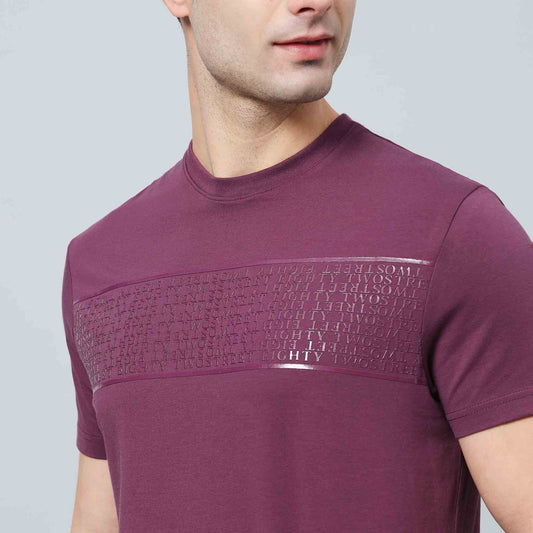 Plain Crew Neck Essential Regular Tshirt Body Color Gel Print