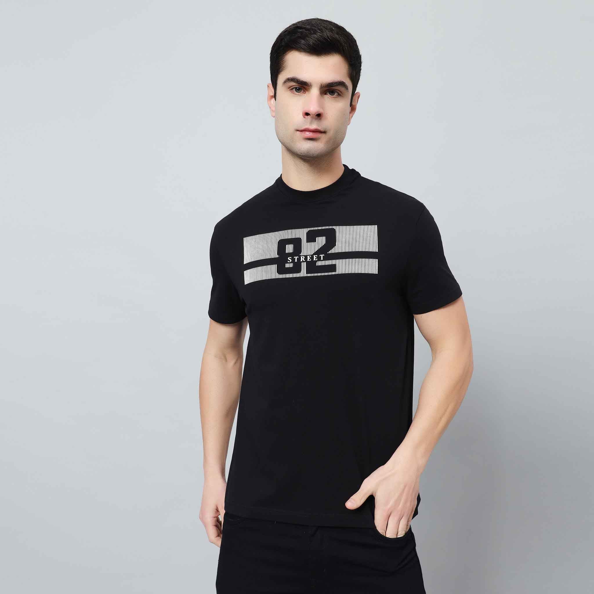 Regular Fit Crew Neck T-shirt - Silicon Logo Print