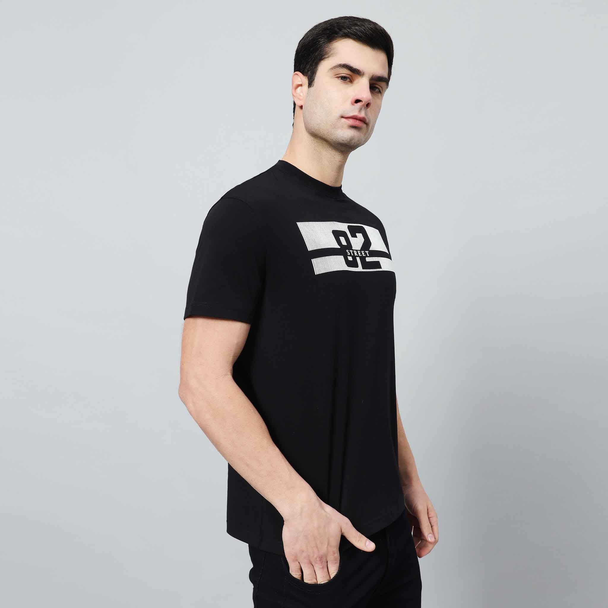 Regular Fit Crew Neck T-shirt - Silicon Logo Print