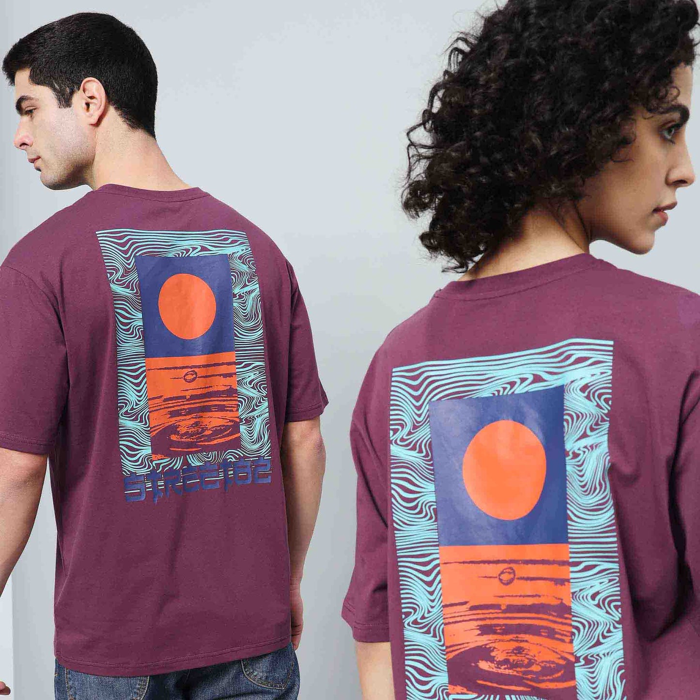 Aesthetic Lagoon Sunset Print T-shirt