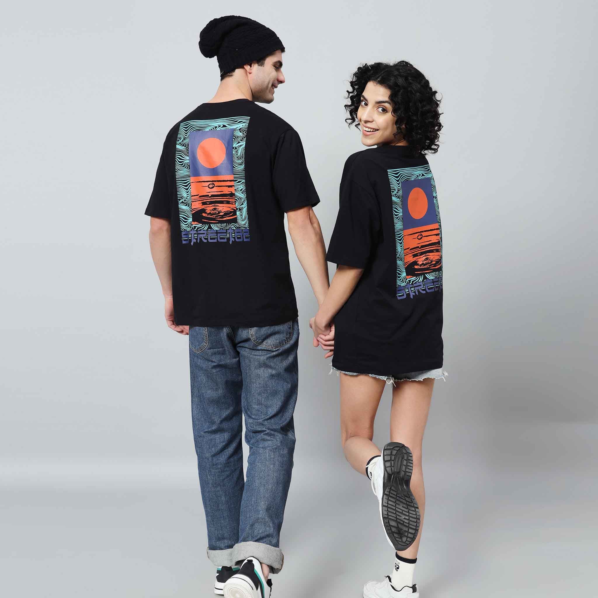 Aesthetic Lagoon Sunset Print T-shirt