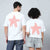 Starfish graphic print Solid Lycra Jersey Oversize T-shirt