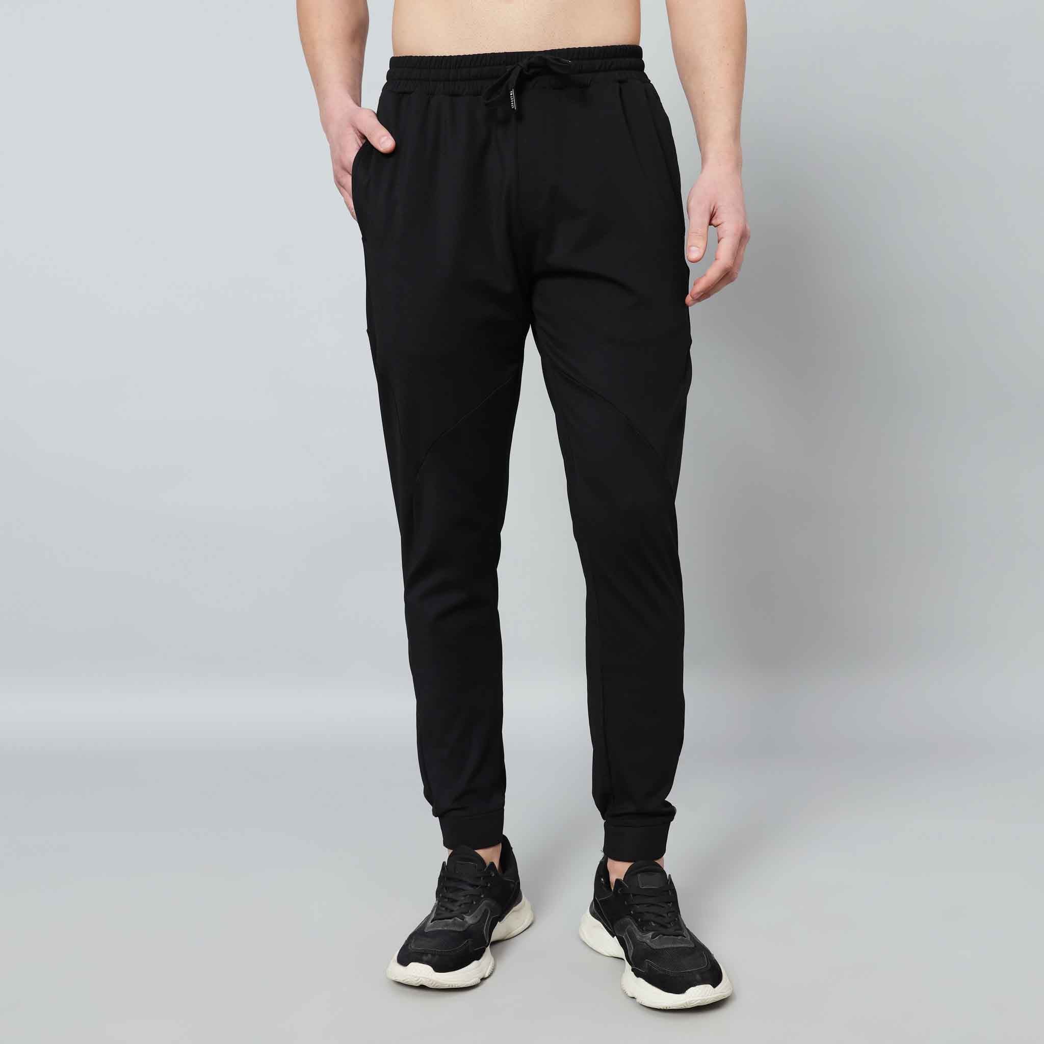 Gents Track Pants with Rear Zipper Pocket and Logo print in cuff