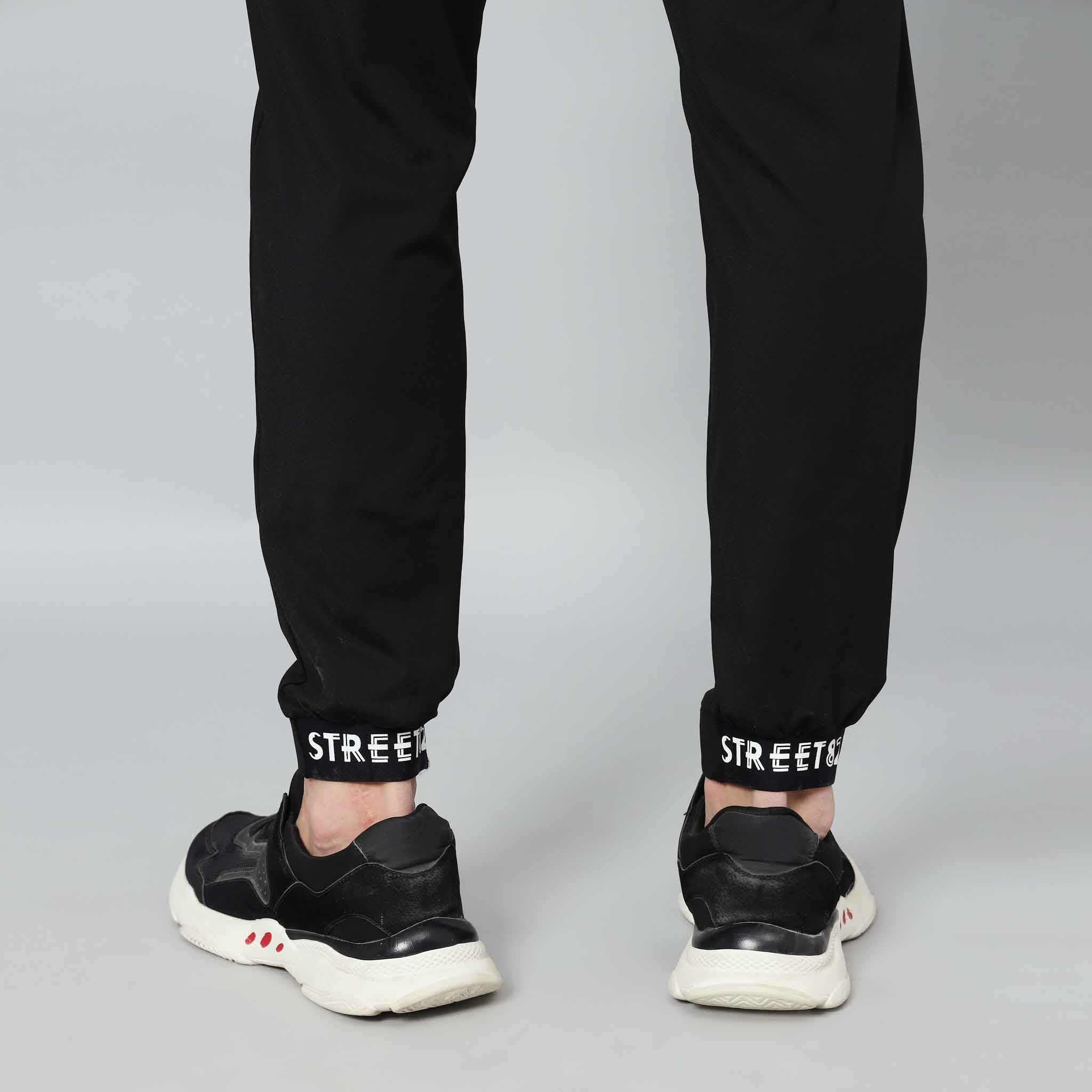 Gents Track Pants with Rear Zipper Pocket and Logo print in cuff