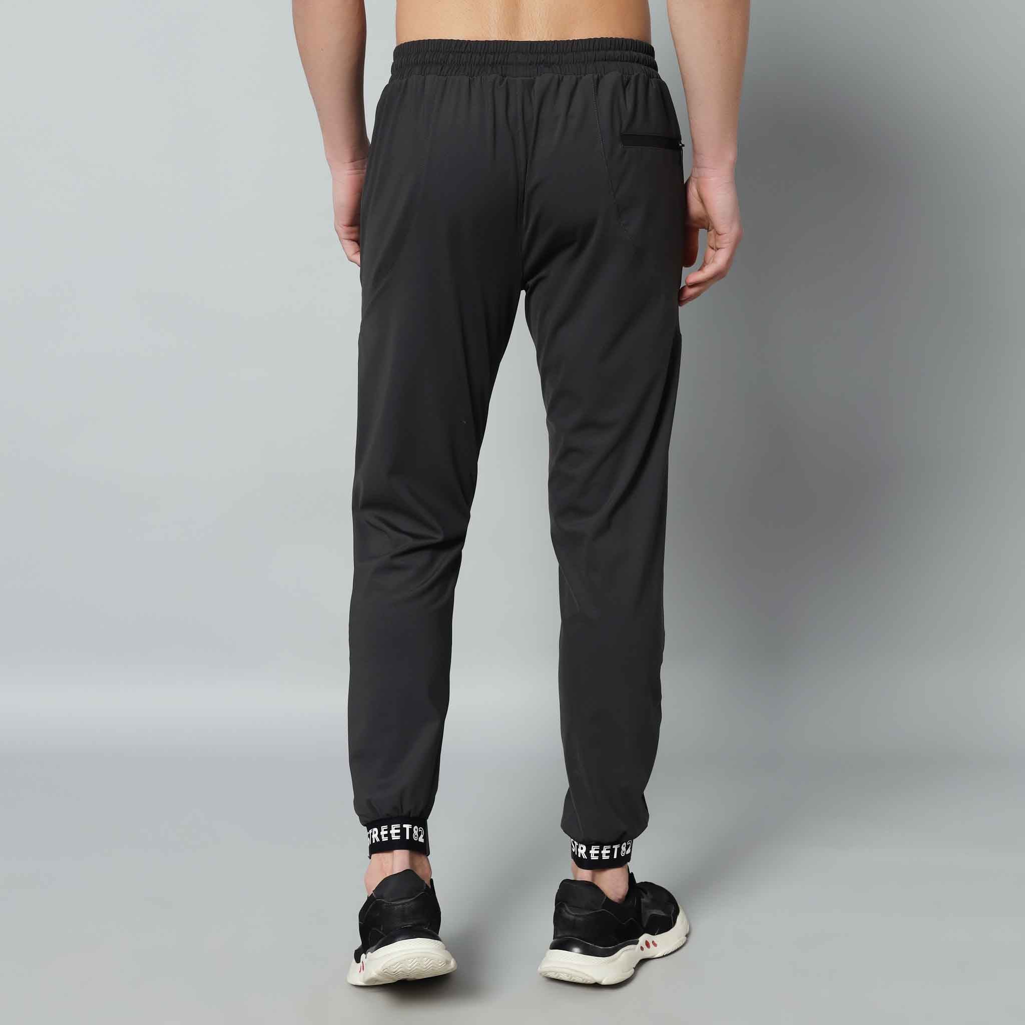 Gents Track Pants with Rear Zipper Pocket and Logo print in cuff