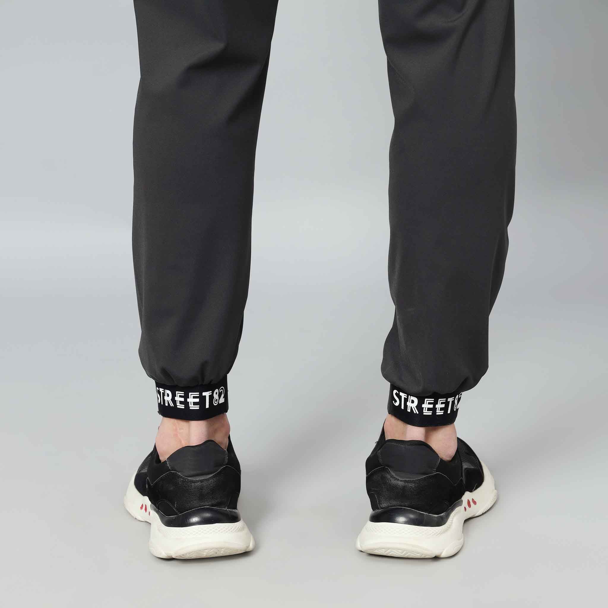 Gents Track Pants with Rear Zipper Pocket and Logo print in cuff