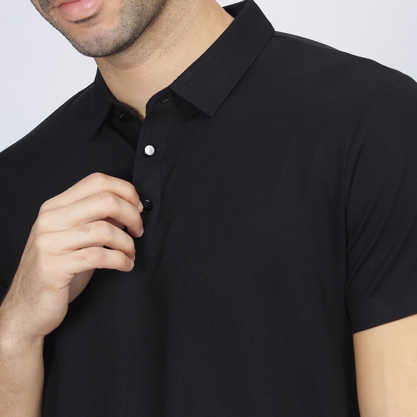 Mens Polo T-shirt - Seamless plain design