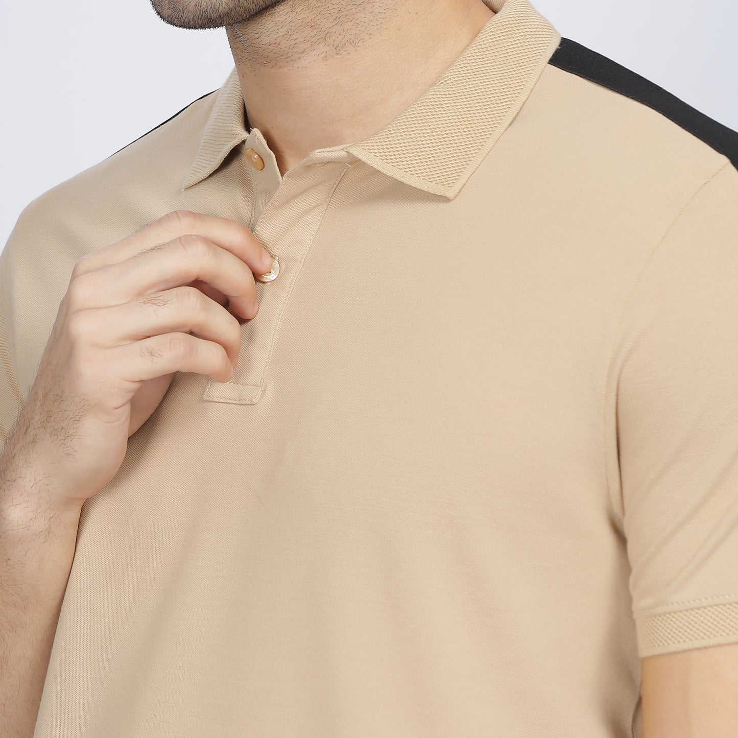 Mens Polo Collar T-shirt with Street82 band Attached