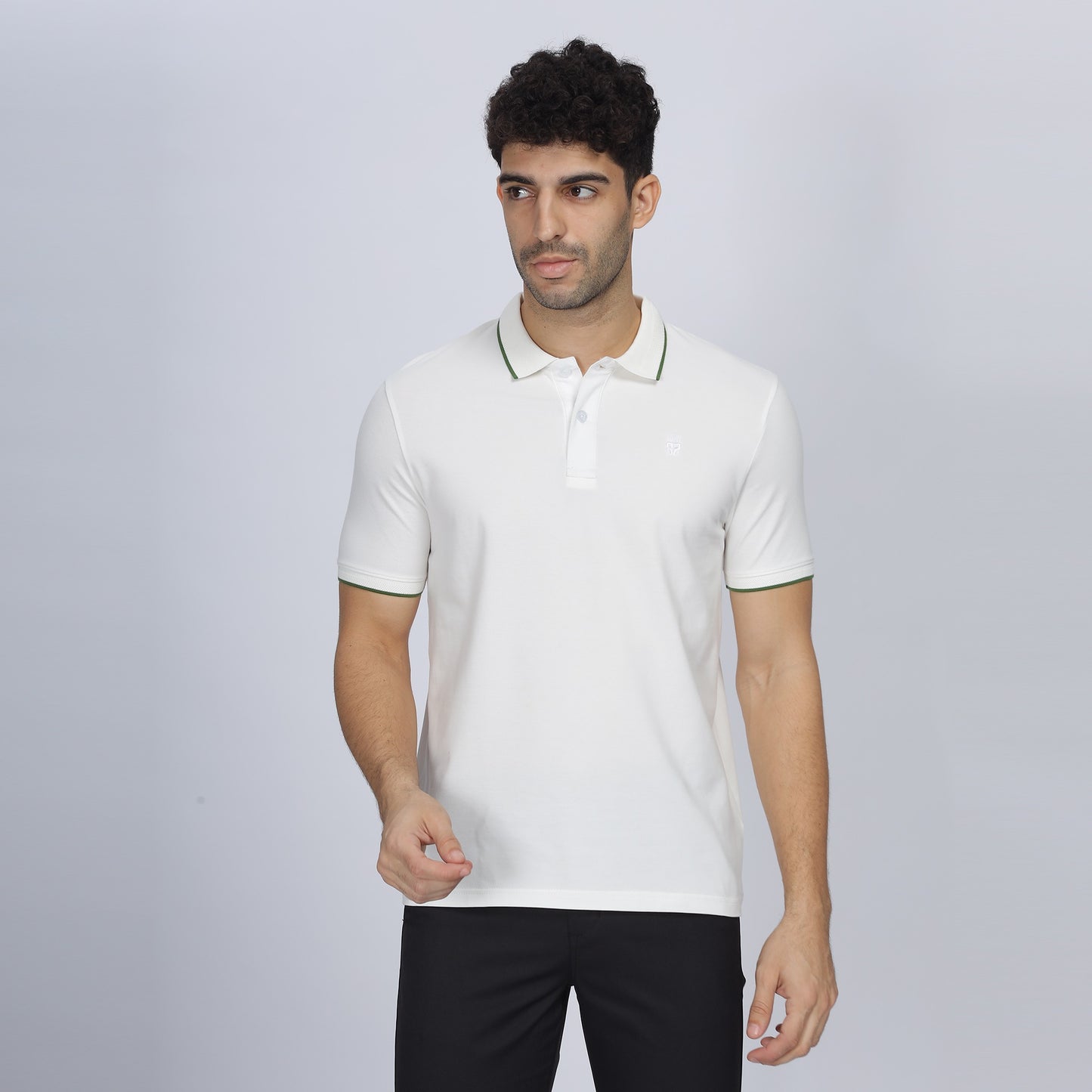 Mens Polo Collar T-shirt - Badge Logo Embroidery