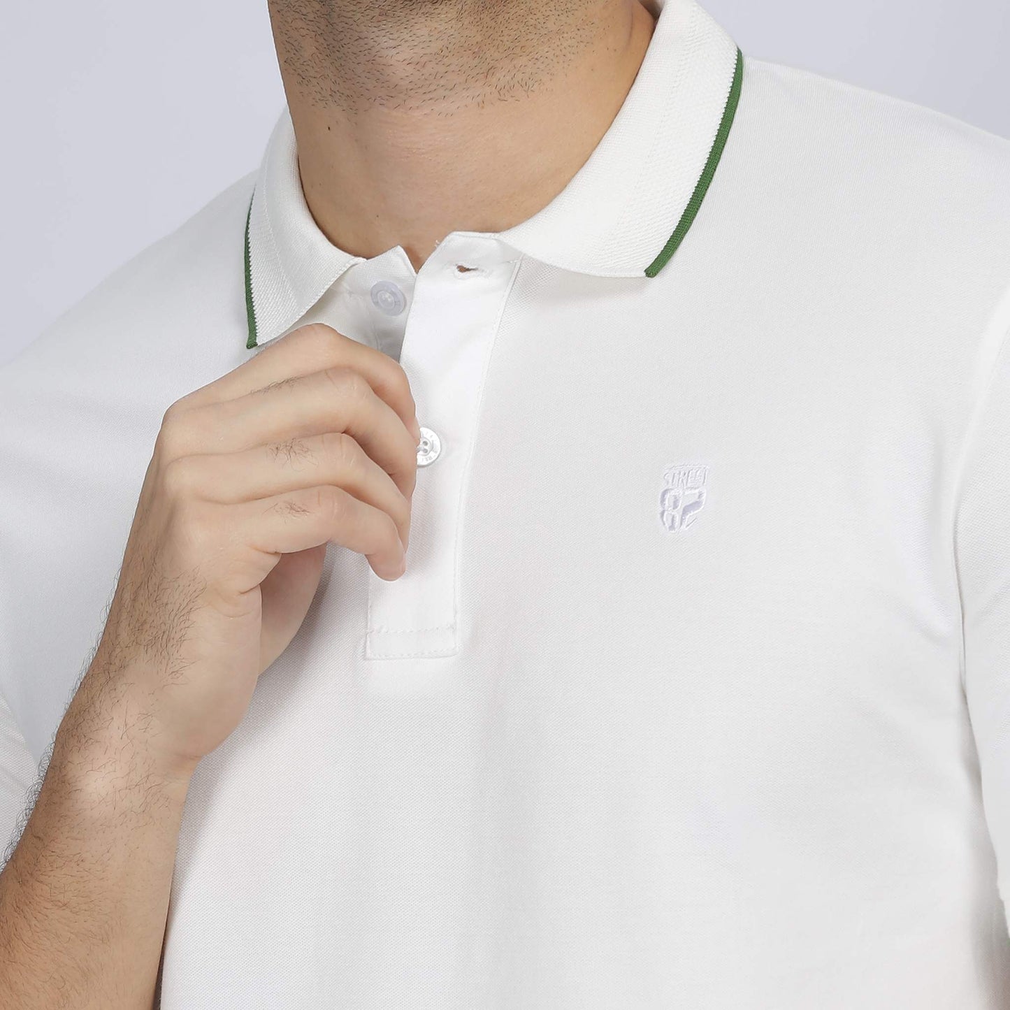 Mens Polo Collar T-shirt - Badge Logo Embroidery